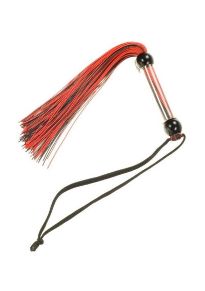 Kinx Tease and Please Silicone Flogger - Black/Red