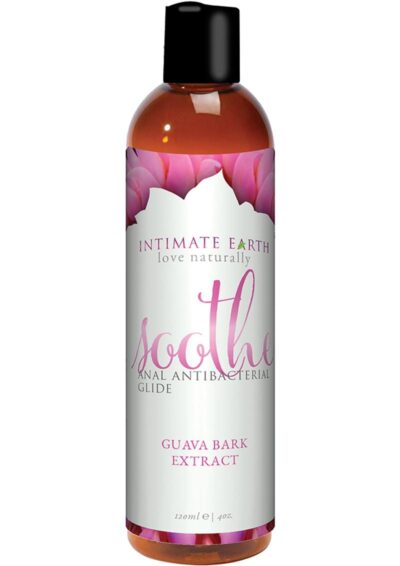 Intimate Earth Soothe Antibacterial Anal Glide Lubricant Guava Bark Extract 4oz