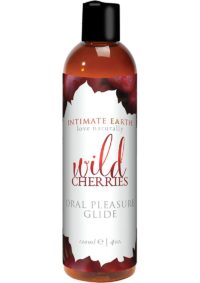 Intimate Earth Oral Pleasure Glide Lubricant Wild Cherries 4oz