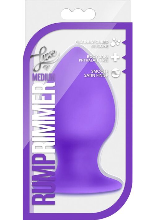 Luxe Rump Rimmer Butt Plug Silicone - Medium- Purple