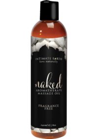 Intimate Earth Naked Aromatherapy Massage Oil Fragrance Free 8oz