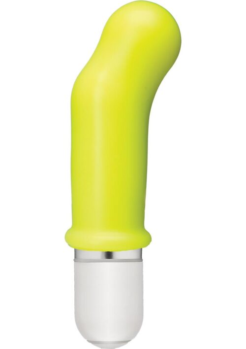 American Pop Pow 10 Function Silicone Vibrator With Sleeve Waterproof Yellow 3.5 Inch
