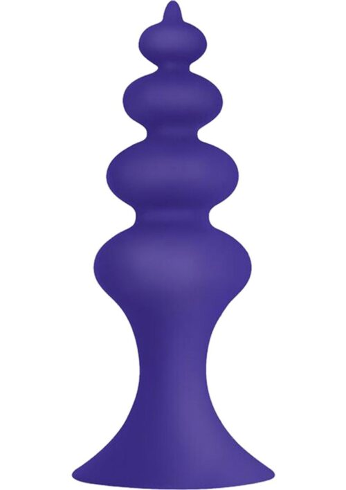 The 9`s - Plug and Play Tower Silicone Butt Plug - Plum