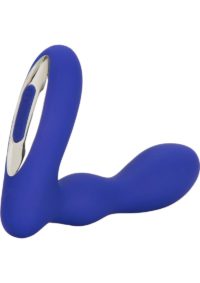 Eclipse Rechargeable Silicone Pleasure Probe Butt Plug - Blue