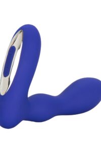 Eclipse Rechargeable Silicone Pleasure Probe Butt Plug - Blue