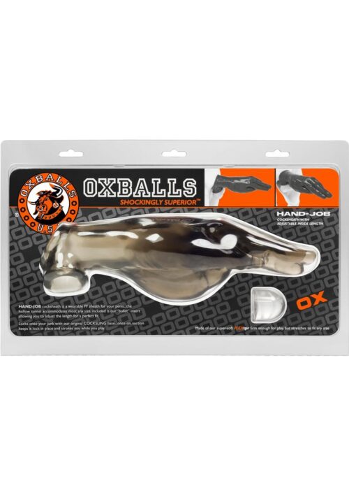 Oxballs Hand-Job Vibrating Cock Sheath - Smoke