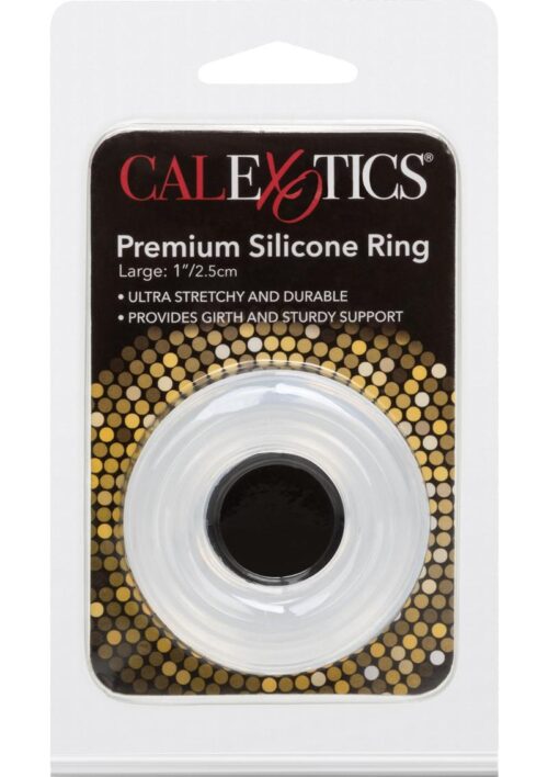Premium Silicone Cock Ring - Large - Clear