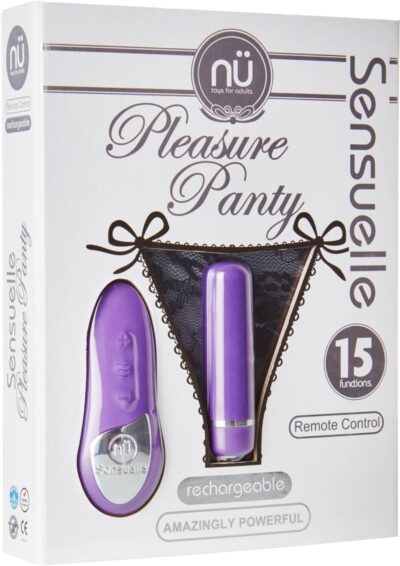 Nu Sensuelle Pleasure Panty Vibe Rechargeable Silicone Remote and Bullet - Purple