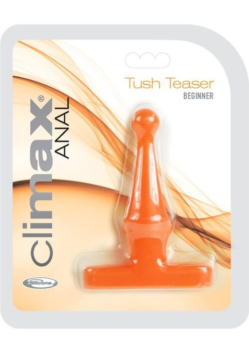 Climax Anal Tush Teaser Beginner Silicone Anal Plug - Orange