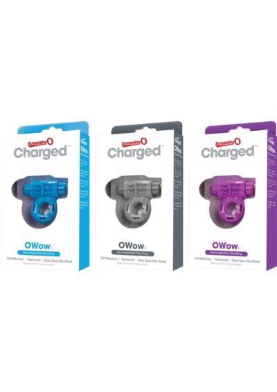 Charged Owow Vooom Rechargeable Vibrating Cock Ring (6 per box) - Assorted Colors