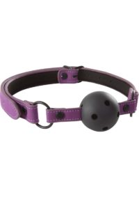 Lust Bondage Ball Gag - Purple/Black