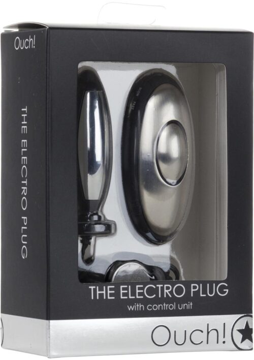Ouch! The Electro Plug With Control Unit - Black/Silver