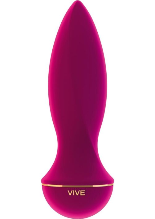 Vive Zesiro Silicone Rechargeable Vibrating Butt Plug - Pink