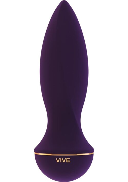 Vive Zesiro Silicone Rechargeable Vibrating Butt Plug -Purple