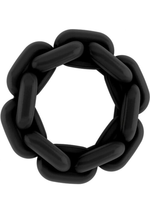 Sono No 6 Silicone Chain Cock Ring - Black
