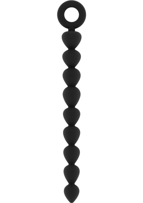 Sono No 28 Silicone Anal Chain Beads - Black