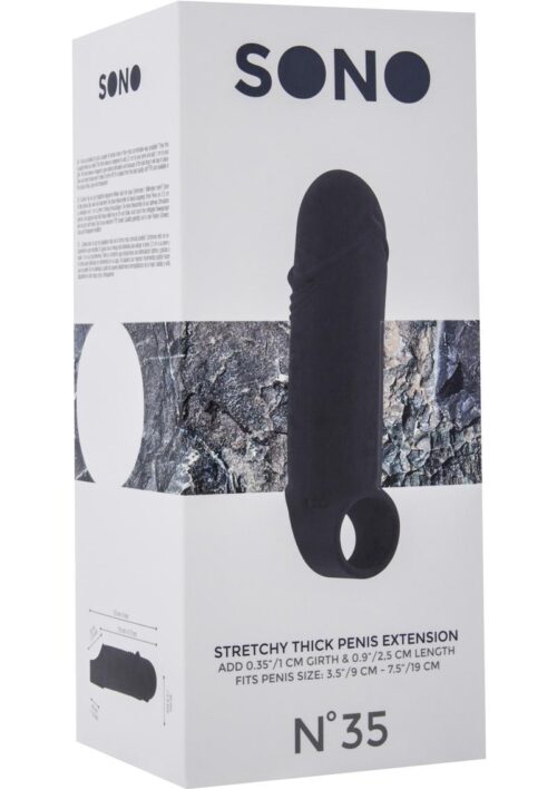 Sono No 35 Stretchy Thick Penis Extension -Black