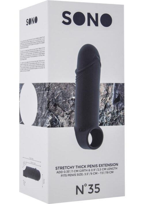 Sono No 35 Stretchy Thick Penis Extension - Grey