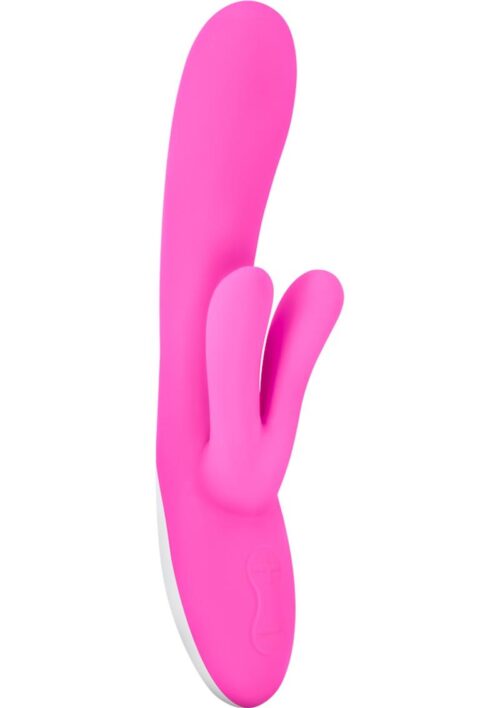 Hop Lola Bunny Rechargeable Silicone Rabbit Vibrator - Hot Pink