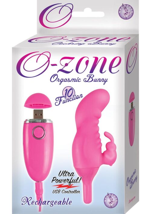 Ozone Orgasmic Rechargeable Silicone Bunny Bullet - Pink