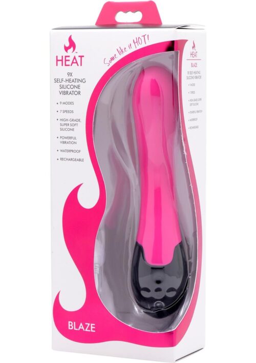 Heat Blaze Self-Heating Silicone Vibrator - Pink