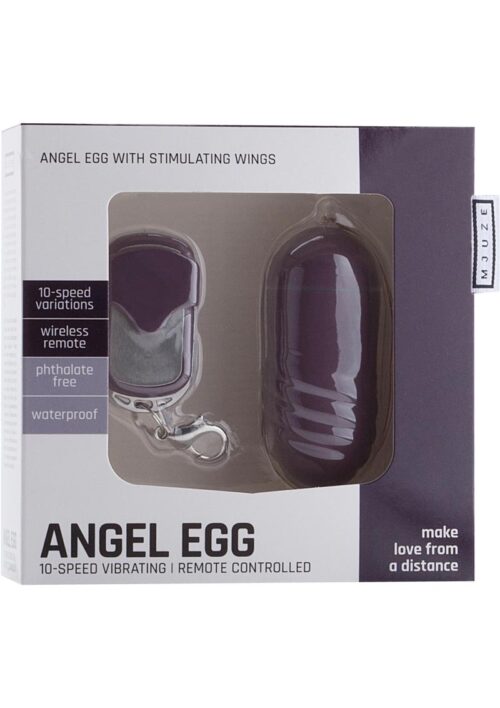 Mjuze Angel Egg With Stimulating Wings Wireless Remote Control - Purple