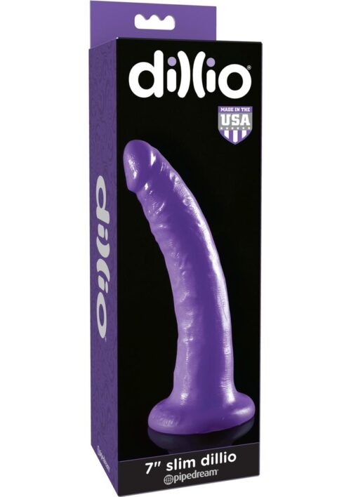 Dillio Realistic Slim Dildo 7in - Purple