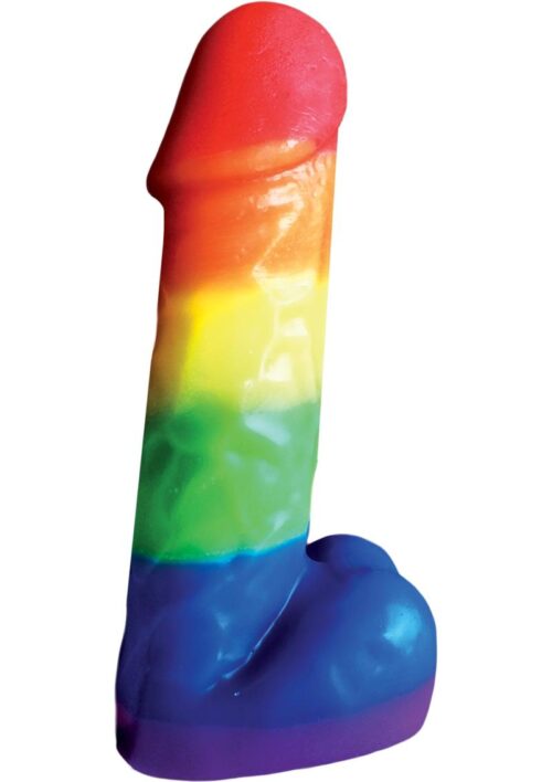 Rainbow Pecker Party Candle 7.5 Inch - Multicolor