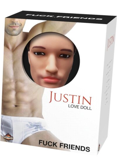 Fuck Friends Justin Inflatable 59in Love Doll with Vibrating Cock - Vanilla