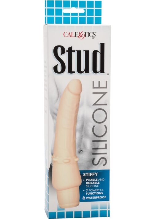 Silicone Stud Stiffy Vibrator - Vanilla