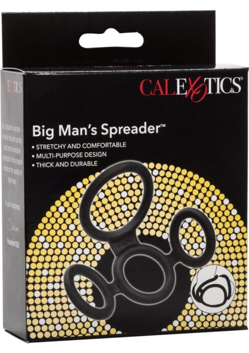 Big Man`s Spreader Silicone Cock Ring - Black