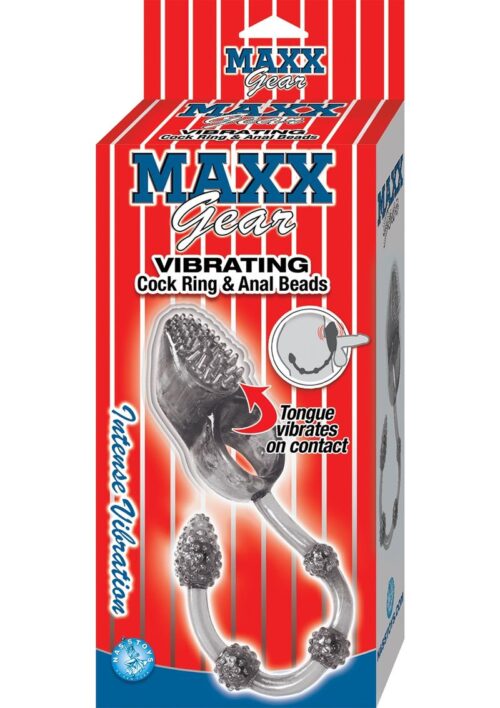 Maxx Gear Vibrating Cock Ring and Anal Beads - Smoke