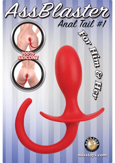 Ass Blaster Anal Tail 1 Silicone Butt Plug - Red