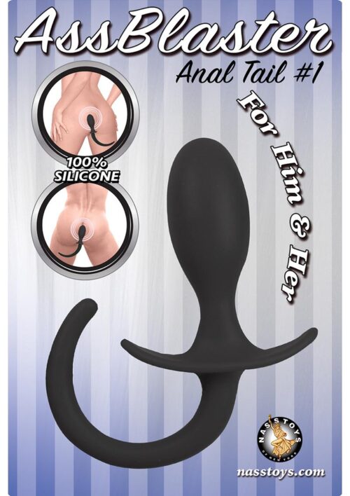 Ass Blaster Anal Tail 1 Silicone Butt Plug - Black