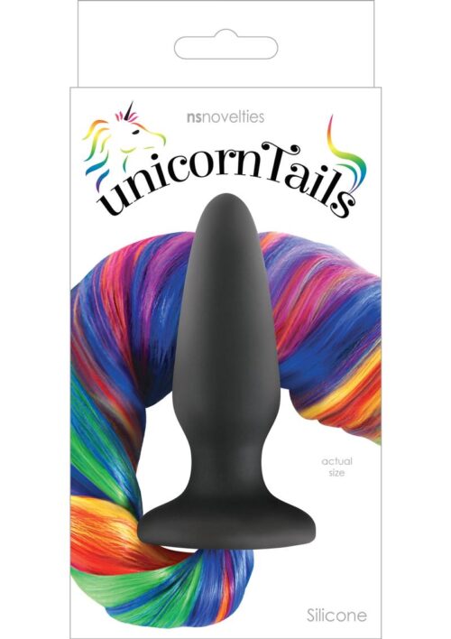Unicorn Tails Silicone Anal Plug - Rainbow