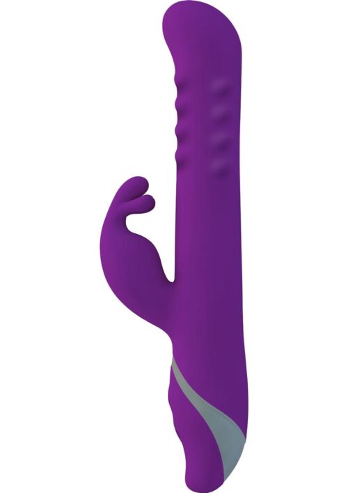 Commotion Samba Rechargeable Silicone Rabbit Vibrator - Purple