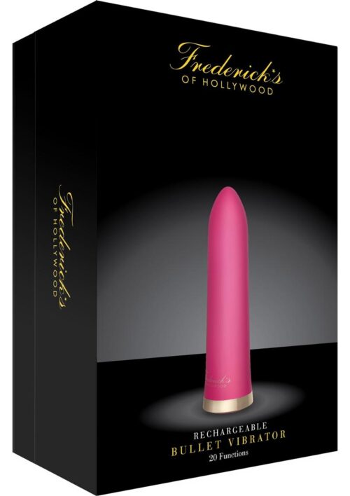 Frederick`s Of Hollywood USB Rechargeable Silicone Bullet Vibrator Waterproof Hot Pink