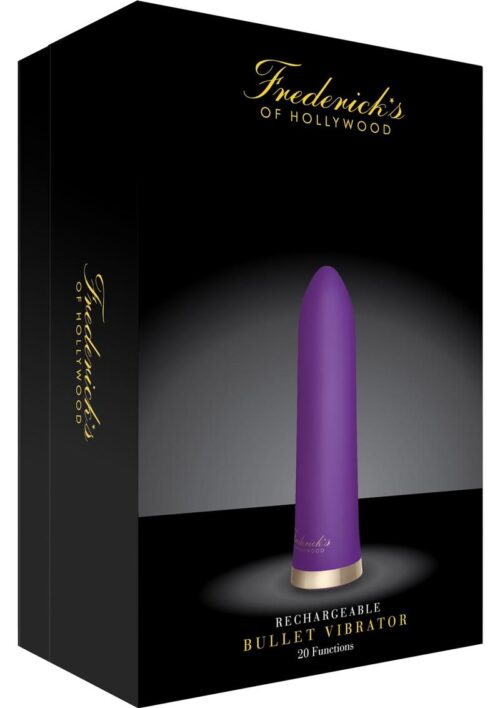 Frederick`s Of Hollywood USB Rechargeable Silicone Bullet Vibrator Set Waterproof Purple