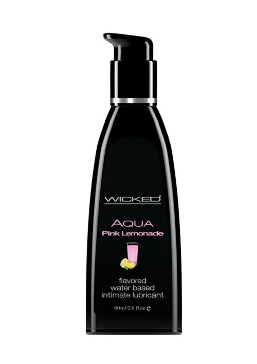 Wicked Aqua Water Based Flavored Lubricant Pink Lemonade 2oz
