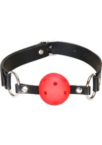 Lux Fetish Breathable Ball Gag - Red