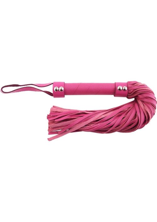 Rouge Short Leather Flogger - Pink