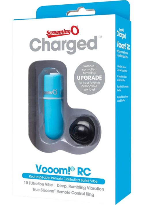 Vooom Wireless Remote Control Silicone USB Rechargeable Bullet Waterproof - Blue