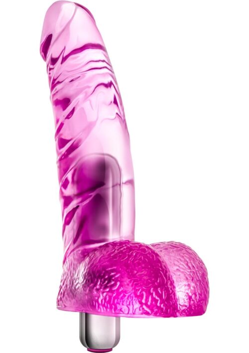 Naturally Yours Vibrating Ding Dong Dildo 6.5in - Pink