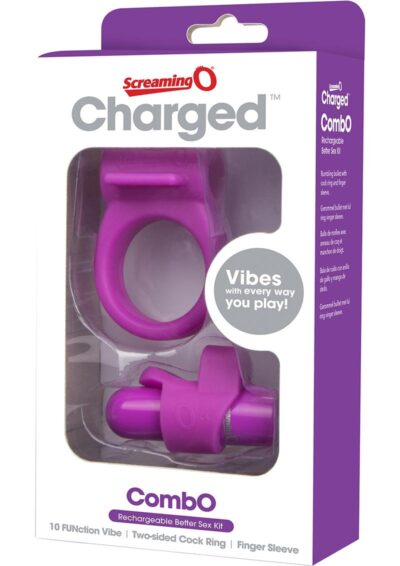 Charged Combo USB Rechargeable Silicone Kit 1 Waterproof Purple