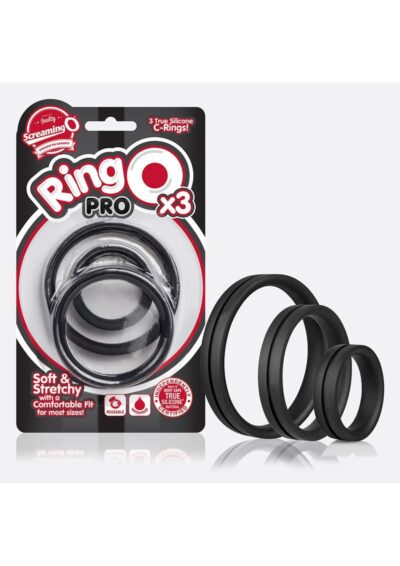 RingO Pro x3 (3 sizes per pack) - Black (12 per box)