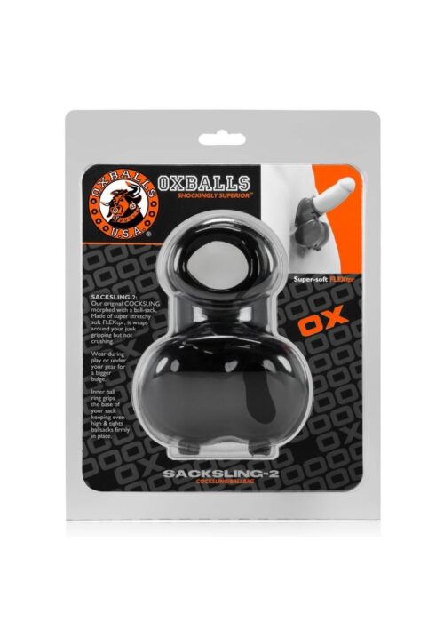 Oxballs Sacksling-2 Cock Sling and Ballbag - Black