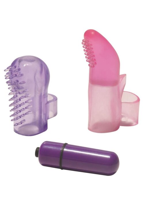 Sex In The Shower Finger Massager Kit - Pink/Purple