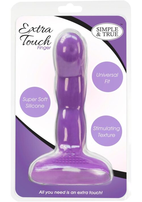 Simple and True Extra Touch Silicone Finger Massager - Purple