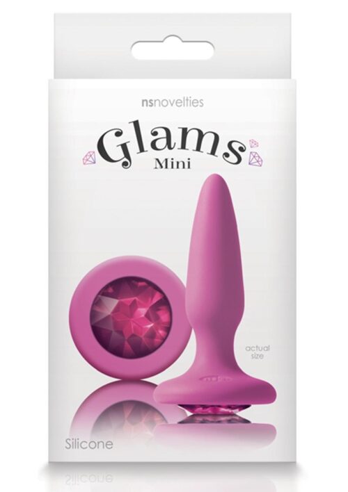 Glams Mini Silicone Butt Plug - Pink Gem