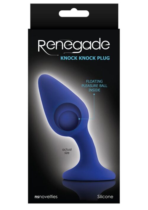 Renegade Knock Knock Plug Silicone Anal Plug With Floating Pleasure Ball - Blue